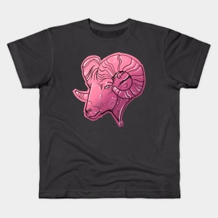 Pink aries design Kids T-Shirt